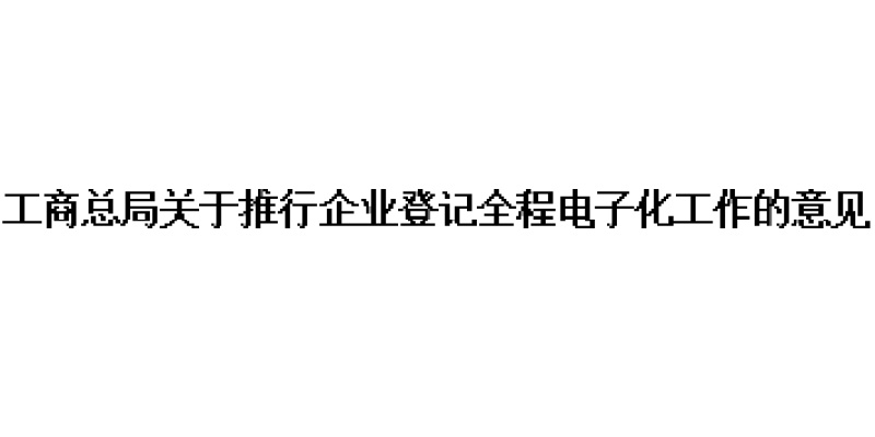 工商总局关于推行企业登记全程电子化工作的意见